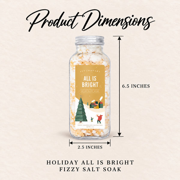 Holiday Edition - All is Bright Fizzy Salt Soak product dimensions