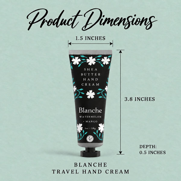 Blanche Travel Hand Cream product dimensions