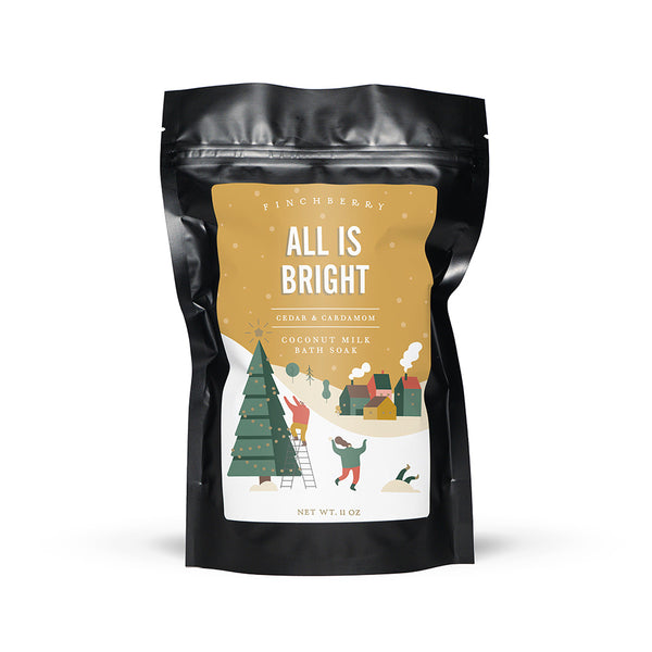 All is Bright 11 oz Coconut Milk Bath Soak - Set of 3