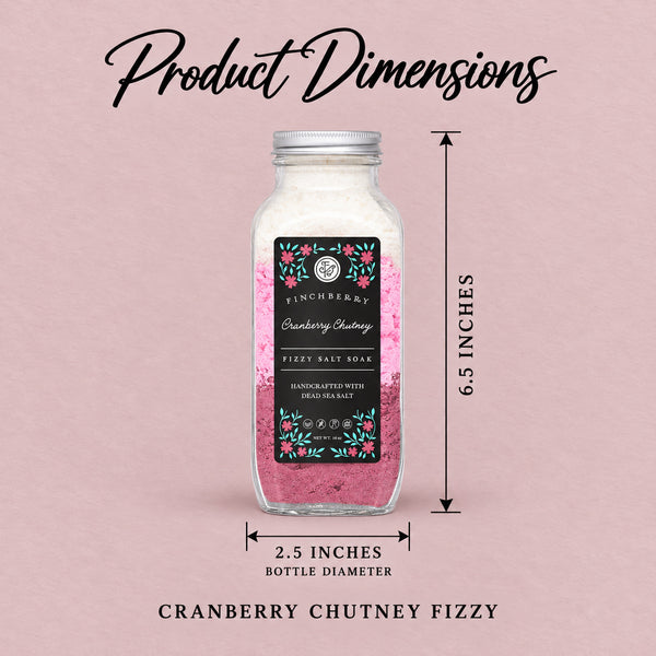 Cranberry Chutney Fizzy Salt Soak product dimensions