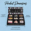 Boxed soap countertop display dimensions: 11.6 inches wide, 8.6 inches deep, and 12 inches high including sign.
