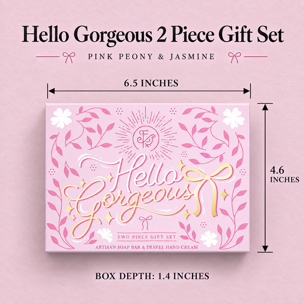 Hello Gorgeous 2 Piece Gift Set - Product Dimensions