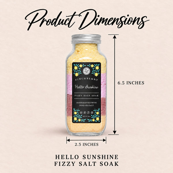 Hello Sunshine Fizzy Salt Soak product dimensions