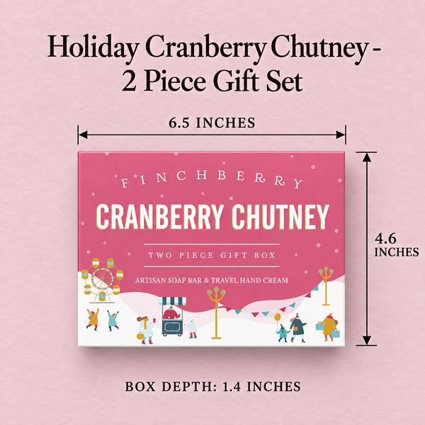 Holiday Cranberry Chutney - 2 Piece Gift Set - Product Dimensions
