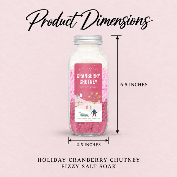 Holiday Edition - Cranberry Chutney Fizzy Salt Soak product dimensions