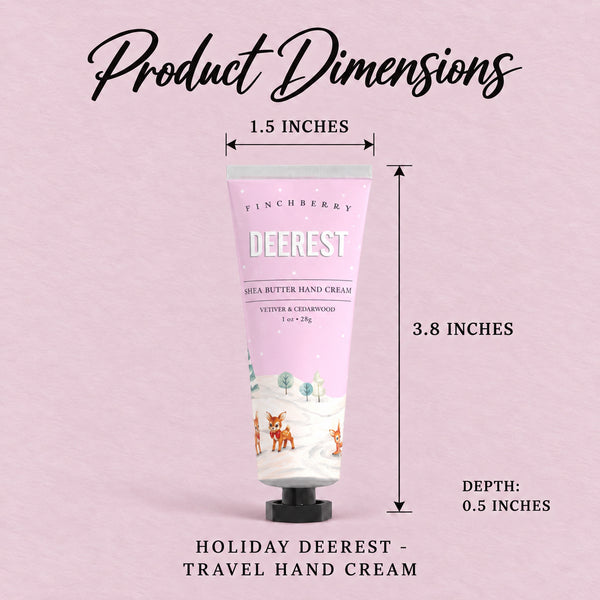 Holiday Deerest Travel Hand Cream product dimensions