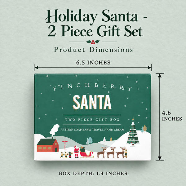 Holiday Santa - 2 Piece Gift Set - Product Dimensions
