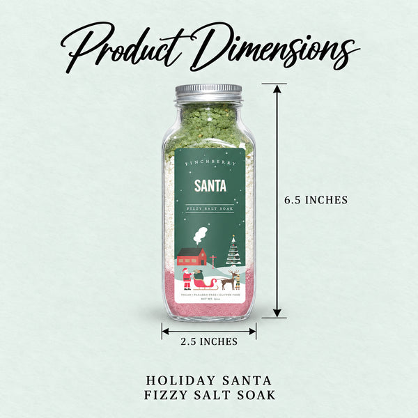 Holiday Edition - Santa Fizzy Salt Soak product dimensions