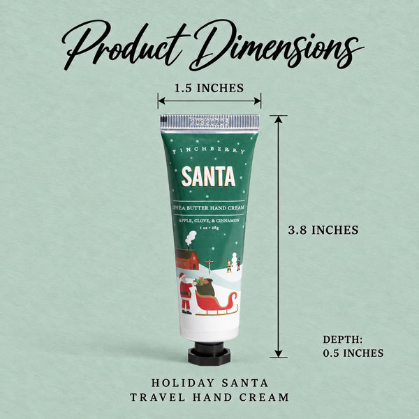 Holiday Travel Hand Cream - Santa product dimensions