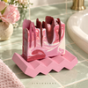 Modern Cement Soap Dish - Pink - Set of 4