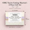 OMG You're Getting Married - 2 Piece Gift Set - Product Dimensions