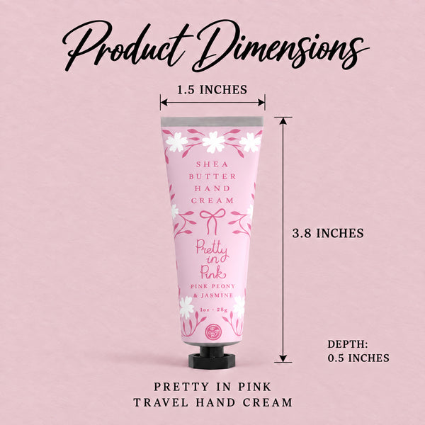 Pretty in Pink Travel Hand Cream product dimensions