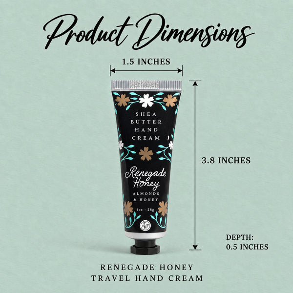 Renegade Honey Travel Hand Cream product dimensions