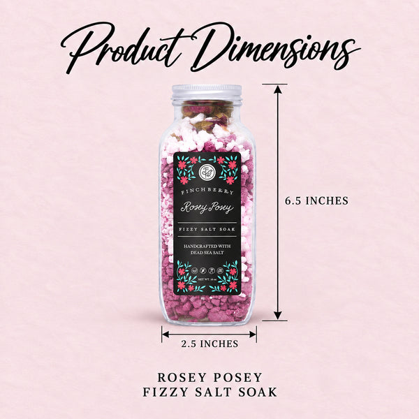 Rosey Posey Fizzy Salt Soak product dimensions