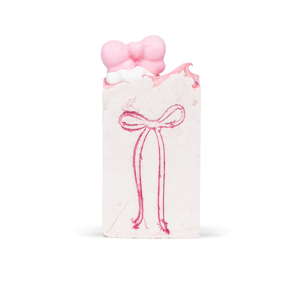 Pretty in Pink Favor with Pink Coquette Bow - 12 Half-Sized Bars - Wholesale Soap