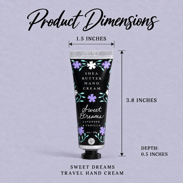 Sweet Dreams Travel Hand Cream product dimensions