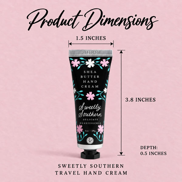 Sweetly Southern Travel Hand Cream product dimensions