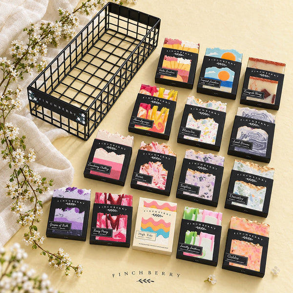 15 Top Selling Soap Bars Collection with Basket Display Unit