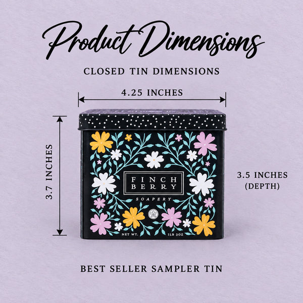 Best Seller Sampler Tin - Product Dimensions