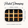 Black and Bamboo Soap Dish product dimensions