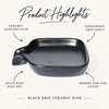 Black Drip Ceramic Dish product highlights