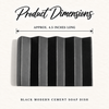 Black Modern Cement Soap Dish product dimensions