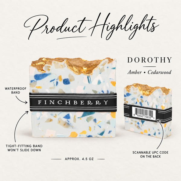 Dorothy banded soap product highlights