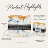 Dorothy banded soap product highlights