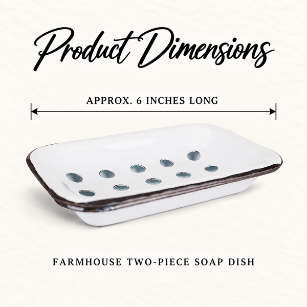 Farmhouse Two-Piece Soap Dish product dimensions