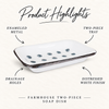 Farmhouse Two-Piece Soap Dish product highlights