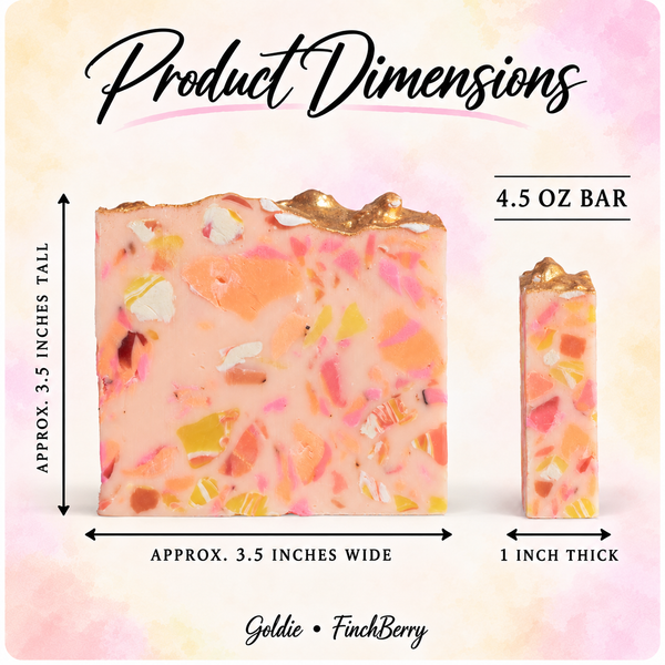 Goldie soap product dimensions