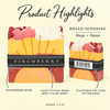 Hello Sunshine banded soap product highlights