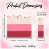 Holiday Cranberry Chutney soap dimensions: approximately 3.5 inches wide by 3.5 inches tall, 1 inch thick, 4.5 ounce bar