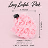 Lacy Loofah - Pink - Product Dimensions