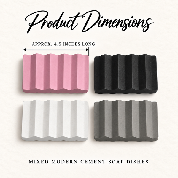 Mixed Modern Cement Soap Dishes product dimensions