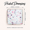 Pastel Terrazzo Soap Dish product dimensions