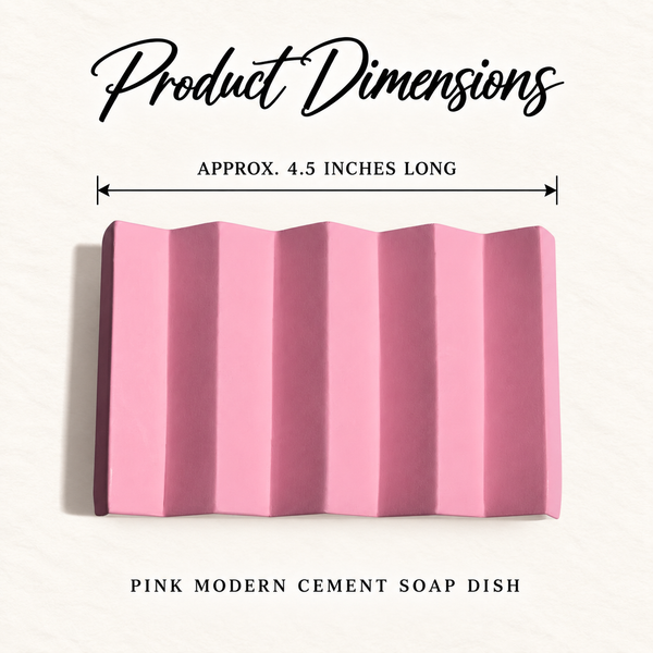 Pink Modern Cement Soap Dish product dimensions