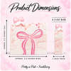Pretty in Pink soap dimensions: approximately 3.5 inches wide by 3.5 inches tall, 1 inch thick, 4.5 ounce bar