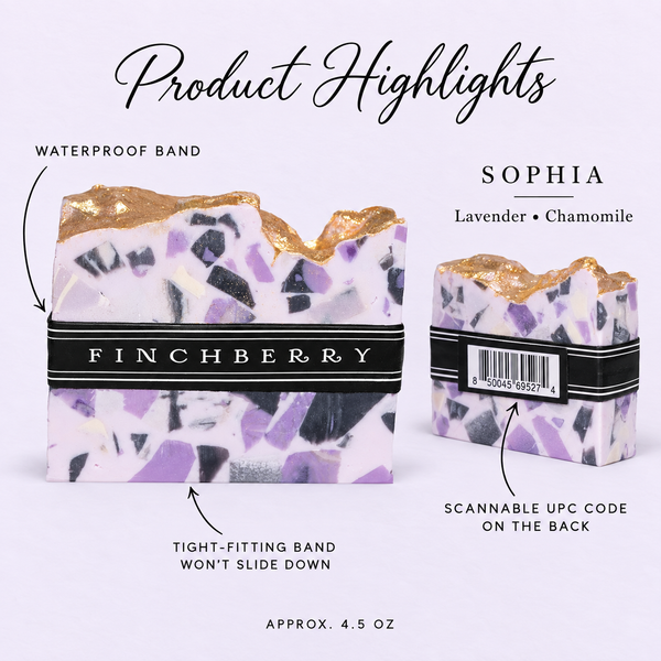 Sophia banded soap product highlights