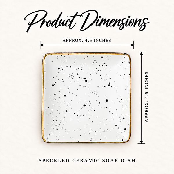 Speckled Ceramic Soap Dish product dimensions