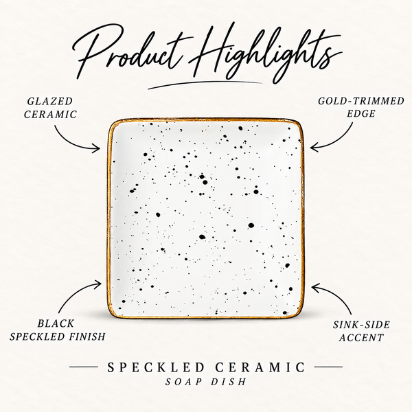 Speckled Ceramic Soap Dish product highlights