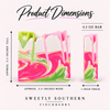 Sweetly Southern soap product dimensions