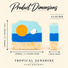 Tropical Sunshine soap product dimensions