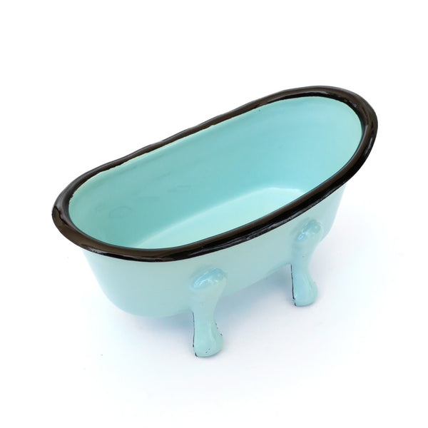 Blue Farmhouse Enameled Tub Soap Dish