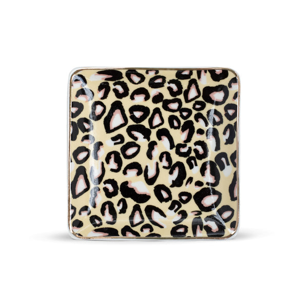 Leopard print Ceramic Soap Dish (set of 4 dishes)