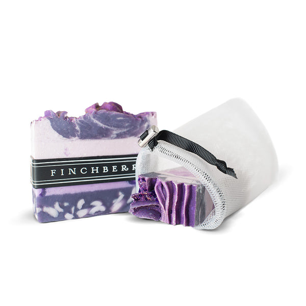 FinchBerry Loofah Soap Net Pouch - White (set of 20)