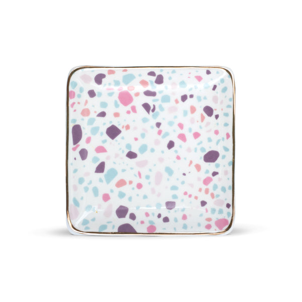 Pastel Terrazzo Ceramic Soap Dish (set of 4 dishes)