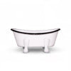 Farmhouse White Enameled Metal Bathtub Soap Dish (set of 6 dishes)