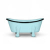 Farmhouse Blue/Aqua Enameled Metal Bathtub Soap Dish (set of 6 dishes)