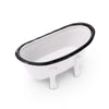 Farmhouse White Enameled Metal Bathtub Soap Dish (set of 6 dishes)